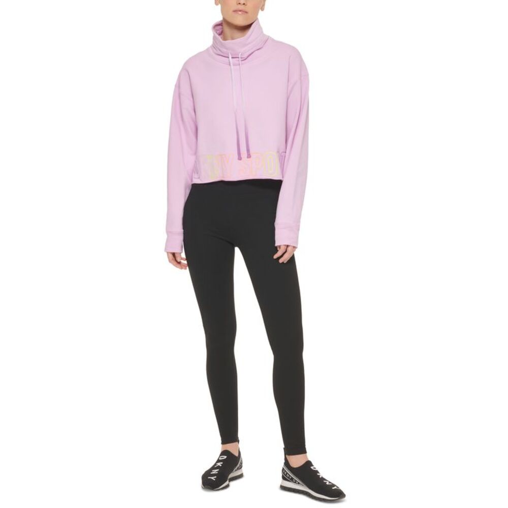 DKNY Sport Ombre Logo Funnel Neck Pullover